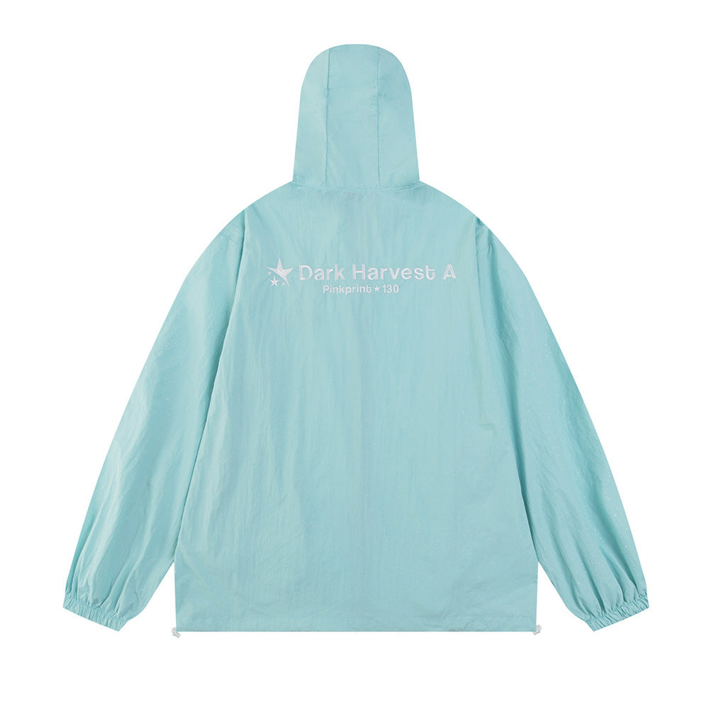 Starry Embroidered Letters Sun Protection Clothing Men