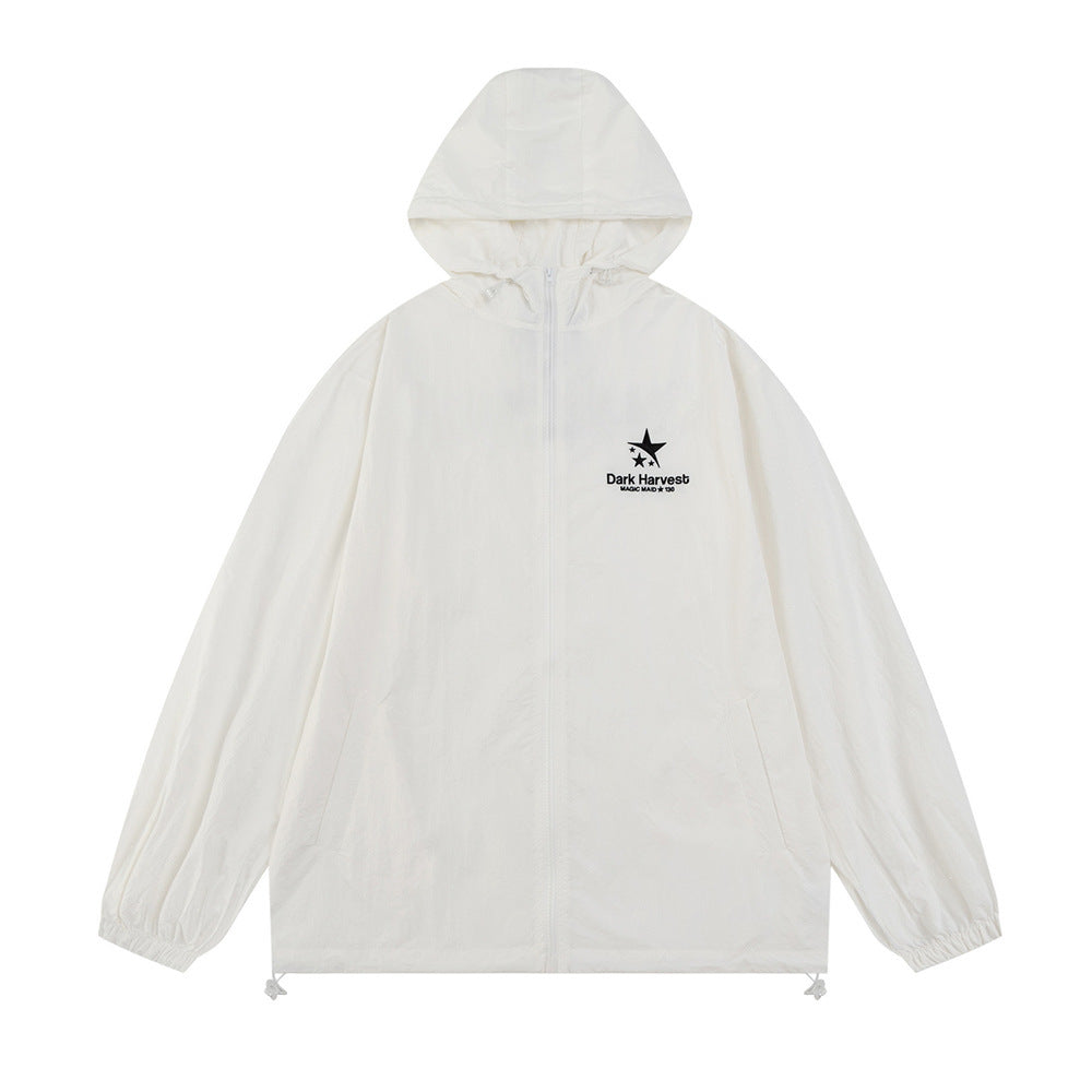 Starry Embroidered Letters Sun Protection Clothing Men